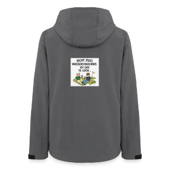 Humorvolles Golf-Motiv: Perfekt für heiße Tage - Frauen Recycelte Softshelljacke von Stanley/Stella - Anthrazit - Hinten - AI Model Female 172 light (172cm)