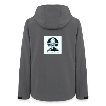 Action Mode - Women’s Recycled Softshell Jacket by Stanley/Stella - anthracite - Back - AI Model Female 172 light (172cm)