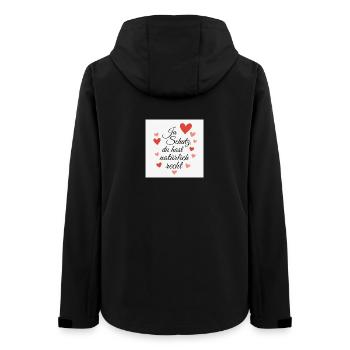 Love message with heart motifs - Women’s Recycled Softshell Jacket by Stanley/Stella - black - Back - AI Model Female 172 light (172cm)