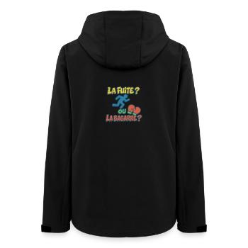 Flight or fight - Women’s Recycled Softshell Jacket by Stanley/Stella - black - Back - AI Model Female 172 light (172cm)