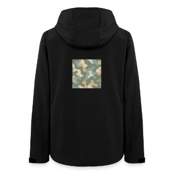 Modern camouflage hoodie - Women’s Recycled Softshell Jacket by Stanley/Stella - black - Back - AI Model Female 172 light (172cm)