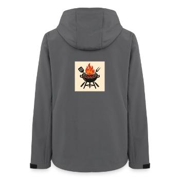 Soirée barbecue enflammée - Veste softshell femme recyclée Stanley/Stella - charbon - Dos - AI Model Female 172 light (172cm)
