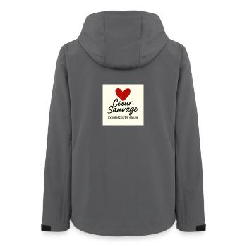 Wild Heart: Freier Ausdruck - Frauen Recycelte Softshelljacke von Stanley/Stella - Anthrazit - Hinten - AI Model Female 172 light (172cm)