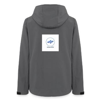 TeamETH Knoten Netzwerk - Frauen Recycelte Softshelljacke von Stanley/Stella - Anthrazit - Hinten - AI Model Female 172 light (172cm)
