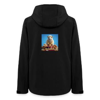 Mouton bling avec chaînes de pièces de monnaie - Veste softshell femme recyclée Stanley/Stella - noir - Dos - AI Model Female 172 light (172cm)