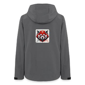 Polygone géométrique de panda roux - Veste softshell femme recyclée Stanley/Stella - charbon - Dos - AI Model Female 172 light (172cm)