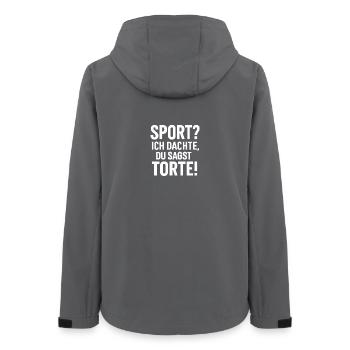 Blague sportive : Je croyais que tu avais dit Tort ! - Veste softshell femme recyclée Stanley/Stella - charbon - Dos - AI Model Female 172 light (172cm)