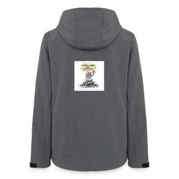 Kreatives Chaos-Gehirn - Frauen Recycelte Softshelljacke von Stanley/Stella - Anthrazit - Hinten - AI Model Female 172 light (172cm)