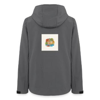 Sonntagshandwerker Künstlerische Note - Frauen Recycelte Softshelljacke von Stanley/Stella - Anthrazit - Hinten - AI Model Female 172 light (172cm)