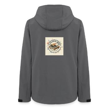 Die Zeit-Tretmühle: Hamster-DJ - Frauen Recycelte Softshelljacke von Stanley/Stella - Anthrazit - Hinten - AI Model Female 172 light (172cm)