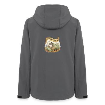 Le hérisson dort en gant de jardinage « Hiberner ? Ic - Veste softshell femme recyclée Stanley/Stella - charbon - Dos - AI Model Female 172 light (172cm)