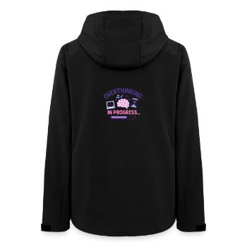 Overthinking in Progress - Women’s Recycled Softshell Jacket by Stanley/Stella - black - Back - AI Model Female 172 light (172cm)