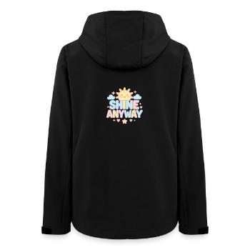 Pastel Sun Shine jedenfalls - Frauen Recycelte Softshelljacke von Stanley/Stella - Schwarz - Hinten - AI Model Female 172 light (172cm)