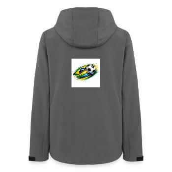 Brazilian football whirlwind - Women’s Recycled Softshell Jacket by Stanley/Stella - anthracite - Back - AI Model Female 172 light (172cm)