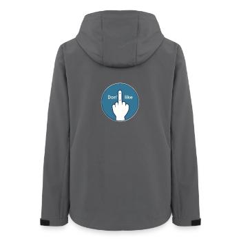 Nein Danke Mittelfinger Design - Frauen Recycelte Softshelljacke von Stanley/Stella - Anthrazit - Hinten - AI Model Female 172 light (172cm)