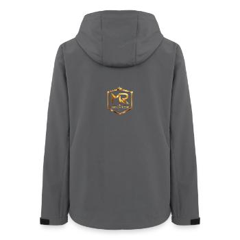 Emblème doré MR Delvice - Veste softshell femme recyclée Stanley/Stella - charbon - Dos - AI Model Female 172 light (172cm)