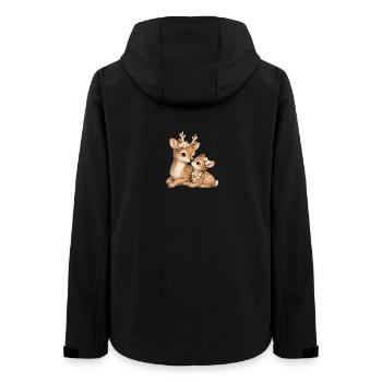 Maman Cerf et son bébé - Veste softshell femme recyclée Stanley/Stella - noir - Dos - AI Model Female 172 light (172cm)