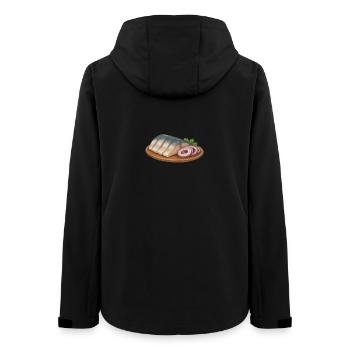 Gifts of the Far North - Herring Fillet - Women’s Recycled Softshell Jacket by Stanley/Stella - black - Back - AI Model Female 172 light (172cm)