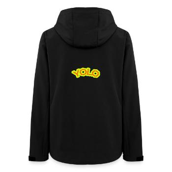 YOLO Néon Lime Psychédélique - Veste softshell femme recyclée Stanley/Stella - noir - Dos - AI Model Female 172 light (172cm)