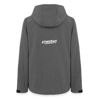 Konsequenz Brush #Consistency - Women’s Recycled Softshell Jacket by Stanley/Stella - anthracite - Back - AI Model Female 172 light (172cm)