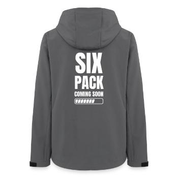 Six Packcoming soon! Fitness Motivation - Frauen Recycelte Softshelljacke von Stanley/Stella - Anthrazit - Hinten - AI Model Female 172 light (172cm)