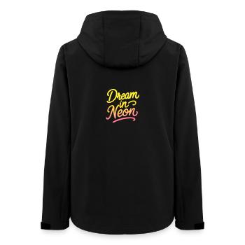 Dream in Neon Neon Script - Frauen Recycelte Softshelljacke von Stanley/Stella - Schwarz - Hinten - AI Model Female 172 light (172cm)