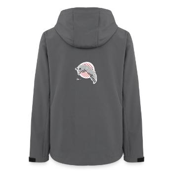 Jagd Schneefuchs - Frauen Recycelte Softshelljacke von Stanley/Stella - Anthrazit - Hinten - AI Model Female 172 light (172cm)