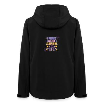 Sunshine amitié citation design - Veste softshell femme recyclée Stanley/Stella - noir - Dos - AI Model Female 172 light (172cm)
