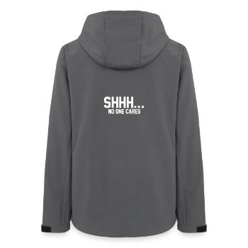 CHUT... Personne ne s’en soucie - Veste softshell femme recyclée Stanley/Stella - charbon - Dos - AI Model Female 172 light (172cm)
