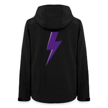 Purple Lightning - Women’s Recycled Softshell Jacket by Stanley/Stella - black - Back - AI Model Female 172 light (172cm)