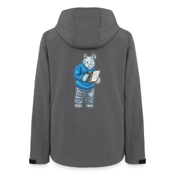 Rhino Sport Teacher School - Women’s Recycled Softshell Jacket by Stanley/Stella - anthracite - Back - AI Model Female 172 light (172cm)