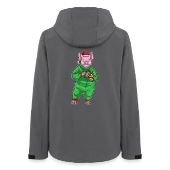 Nettoyant de Noël pour cochon - Veste softshell femme recyclée Stanley/Stella - charbon - Dos - AI Model Female 172 light (172cm)