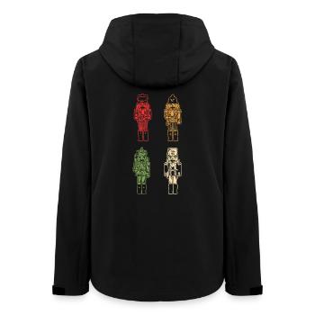 Santa Claus Nutcracker Christmas - Women’s Recycled Softshell Jacket by Stanley/Stella - black - Back - AI Model Female 172 light (172cm)