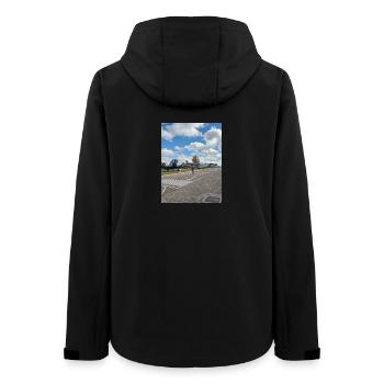 Classic Aviation on Display - Women’s Recycled Softshell Jacket by Stanley/Stella - black - Back - AI Model Female 172 light (172cm)