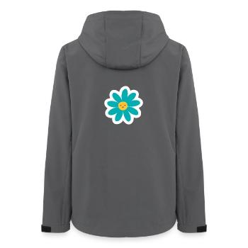 Kawaii Turquoise Daisy Smile - Veste softshell femme recyclée Stanley/Stella - charbon - Dos - AI Model Female 172 light (172cm)