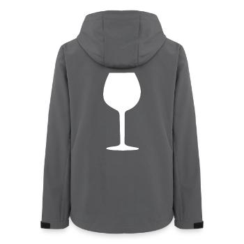 Wein Weinglas Alkohol vin wine Rotwein Gastro - Frauen Recycelte Softshelljacke von Stanley/Stella - Anthrazit - Hinten - AI Model Female 172 light (172cm)