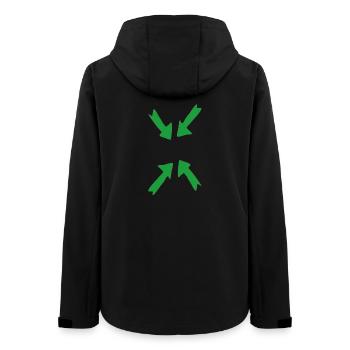 green in focus - Women’s Recycled Softshell Jacket by Stanley/Stella - black - Back - AI Model Female 172 light (172cm)
