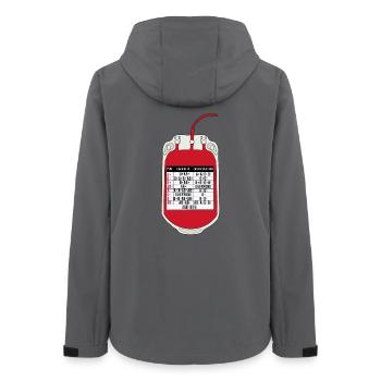 Tableau des donneurs et des receveurs de sang - Veste softshell femme recyclée Stanley/Stella - charbon - Dos - AI Model Female 172 light (172cm)