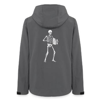 Skeleton plays Accordion Serenade - Women’s Recycled Softshell Jacket by Stanley/Stella - anthracite - Back - AI Model Female 172 light (172cm)