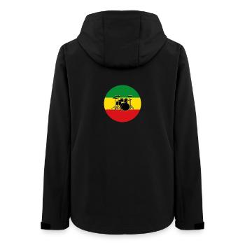 Silhouette de tambours reggae - Veste softshell femme recyclée Stanley/Stella - noir - Dos - AI Model Female 172 light (172cm)