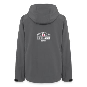 England Flagge Derby Muster - Frauen Recycelte Softshelljacke von Stanley/Stella - Anthrazit - Hinten - AI Model Female 172 light (172cm)