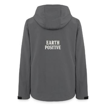 Typographie audacieuse positive pour la terre - Veste softshell femme recyclée Stanley/Stella - charbon - Dos - AI Model Female 172 light (172cm)