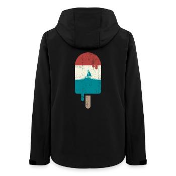 Sailboat Sunset Popsicle - Women’s Recycled Softshell Jacket by Stanley/Stella - black - Back - AI Model Female 172 light (172cm)