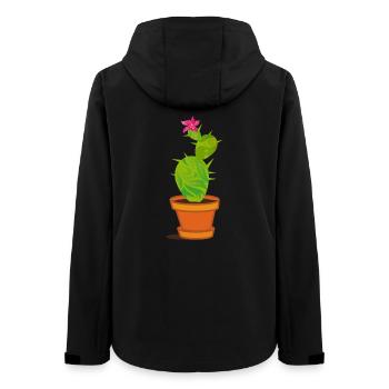 Kaktus mit einer Blüte - Frauen Recycelte Softshelljacke von Stanley/Stella - Schwarz - Hinten - AI Model Female 172 light (172cm)