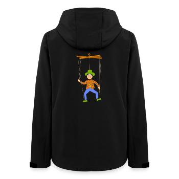 doll - Women’s Recycled Softshell Jacket by Stanley/Stella - black - Back - AI Model Female 172 light (172cm)