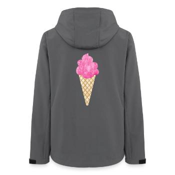 Eis pink Waffel Eiscreme Fan naschen Sommer Fan - Frauen Recycelte Softshelljacke von Stanley/Stella - Anthrazit - Hinten - AI Model Female 172 light (172cm)