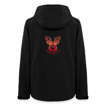 Hirschkopf Weidmanns Heil Jagdtrophäe  Jäger - Frauen Recycelte Softshelljacke von Stanley/Stella - Schwarz - Hinten - AI Model Female 172 light (172cm)