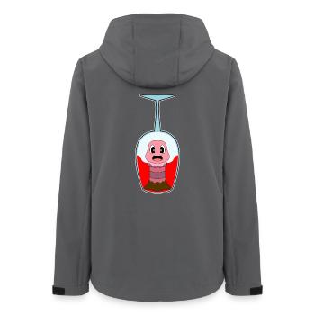 Wurm Red Wine - Women’s Recycled Softshell Jacket by Stanley/Stella - anthracite - Back - AI Model Female 172 light (172cm)