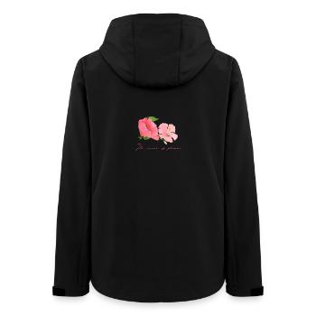 Sweet Blossom Motif Pink Red Mother's Day Flower Power - Women’s Recycled Softshell Jacket by Stanley/Stella - black - Back - AI Model Female 172 light (172cm)