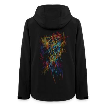 Abstract - Women’s Recycled Softshell Jacket by Stanley/Stella - black - Back - AI Model Female 172 light (172cm)